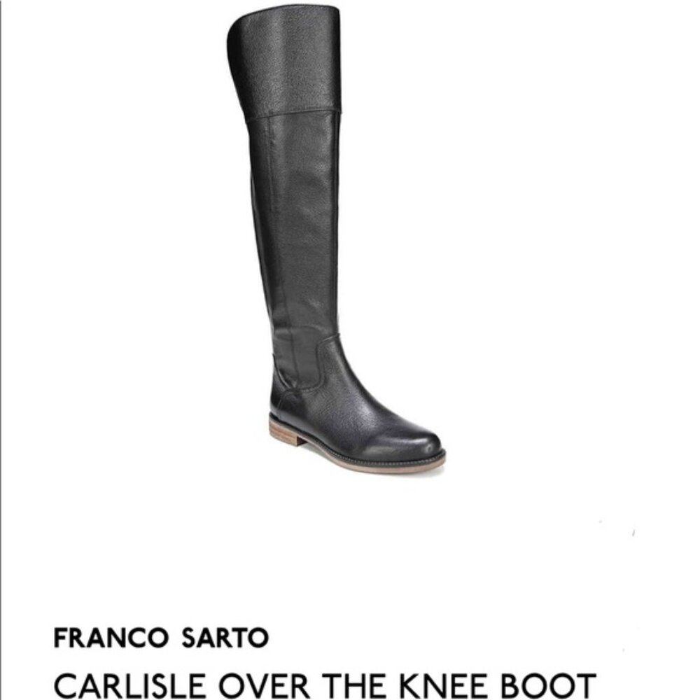 Franco Sarto Carlisle Boot Black pebble leather